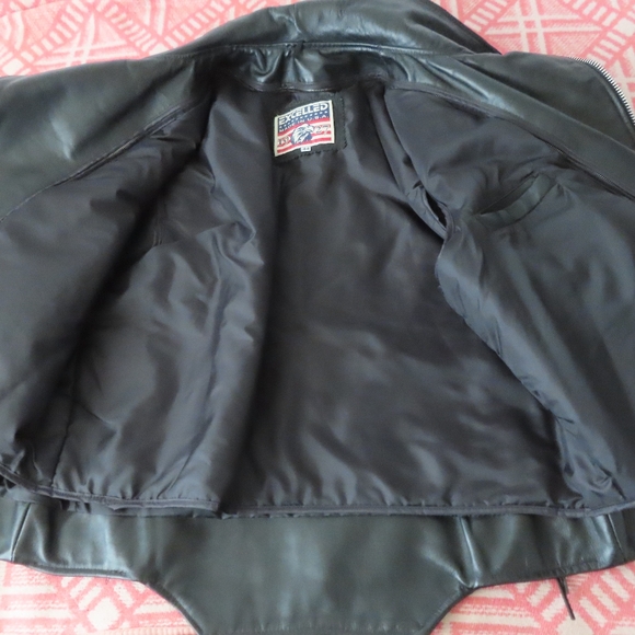 Vintage EXCELLED 1927 Black Leather Jacket- USA sz 44 - Picture 7 of 12